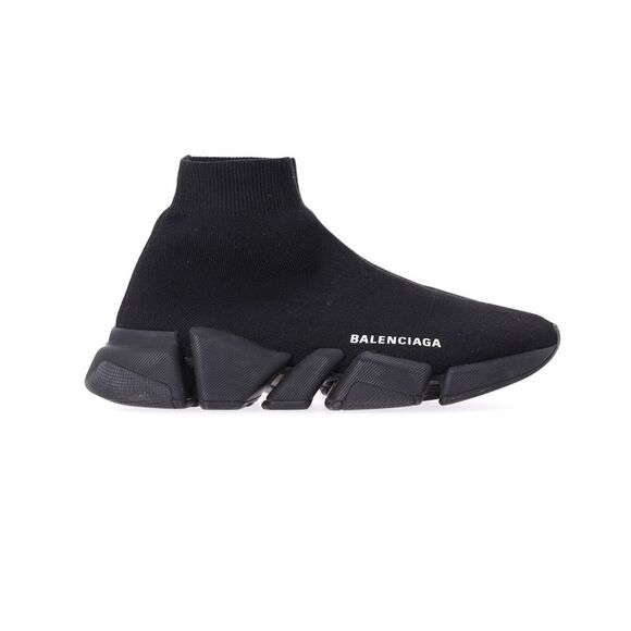 Balenciaga Speed 2.0 Knit Sneakers In Black Polyester - Picture 2 of 12
